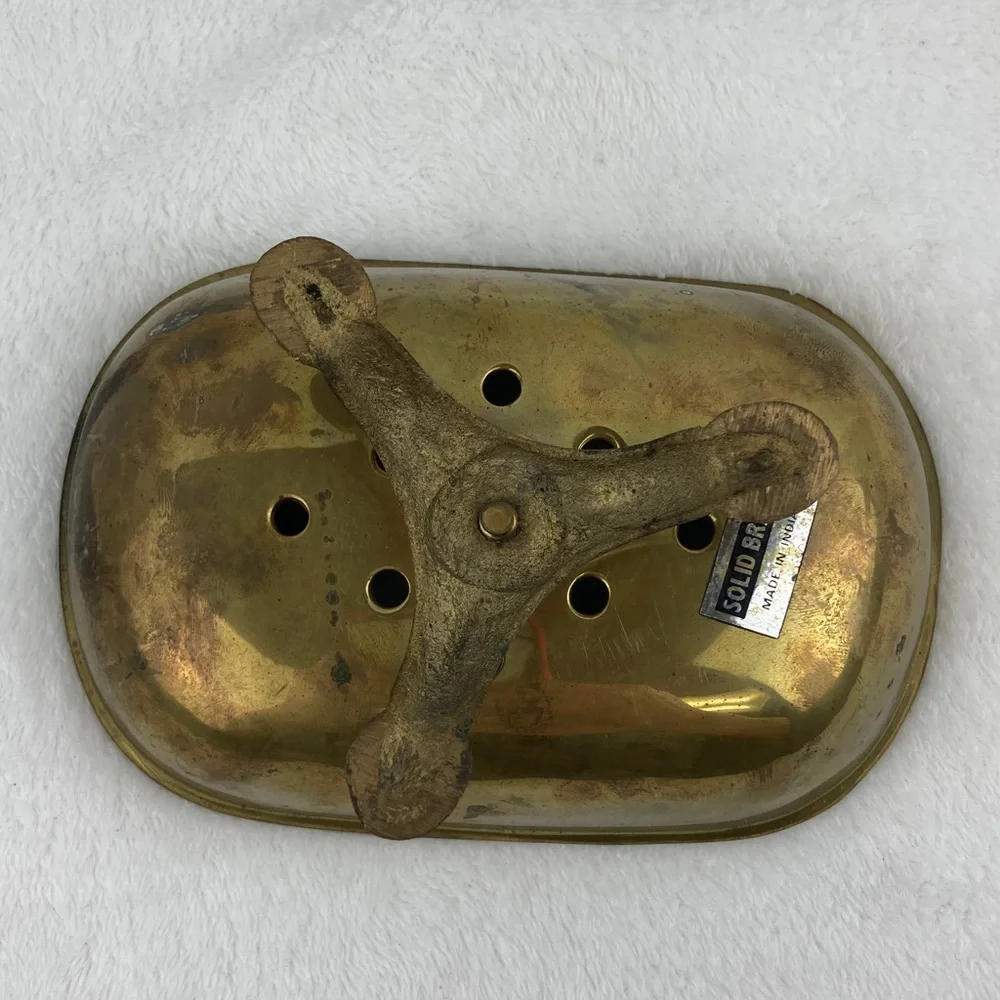 VTG Solid Brass Bath Tub Soap Dish 6.25” x 2.5”